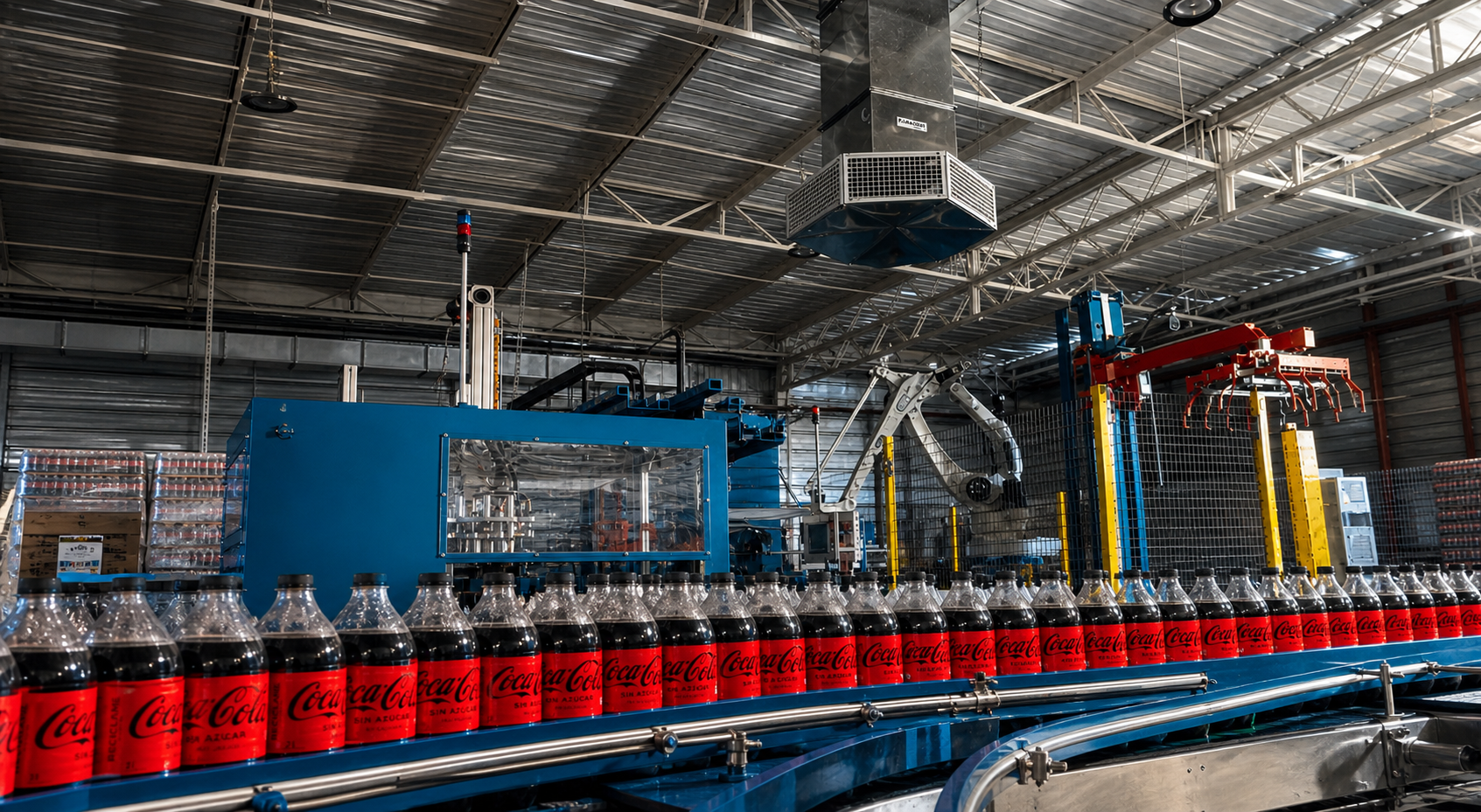 Línea de producción con sistema Airmagic operando